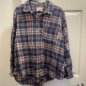 Universal Thread Goods Co Blue/ Orange Flannel (Women) / Size: XXL